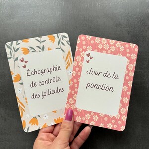 Cartes étapes parcours PMA fleuries image 4