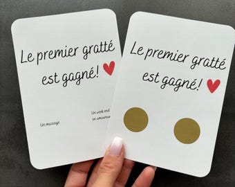 Carte à gratter personnalisée