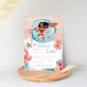 Invitations anniversaire Vaiana