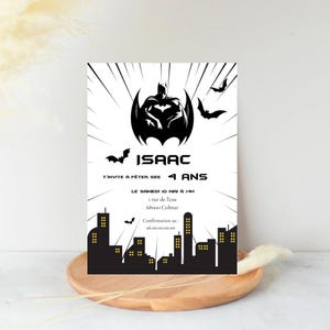 Invitations anniversaire Batman
