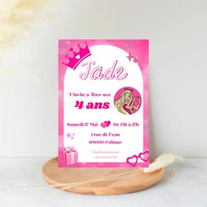 Invitations anniversaire Barbie