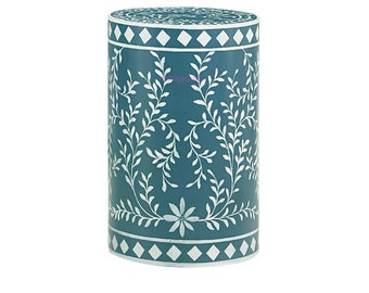 Bone Inlay Side Tables Round Tables end Stools Home Decor