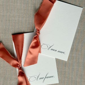 Lot de 2 Carnets de Vœux Personnalisés avec Ruban Satin – Cadeau Élégant pour Mariage – Souvenirs de Cérémonie Inoubliables