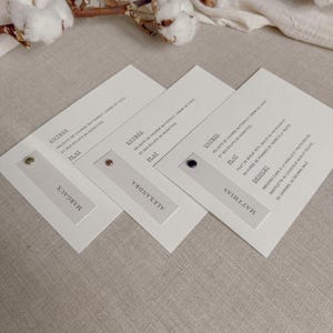 Menu Mariage Moderne avec Marque-Place Beige – Format Paysage 10x16 cm, Design Élégant et Contemporain, Papier Texturé et Minimaliste