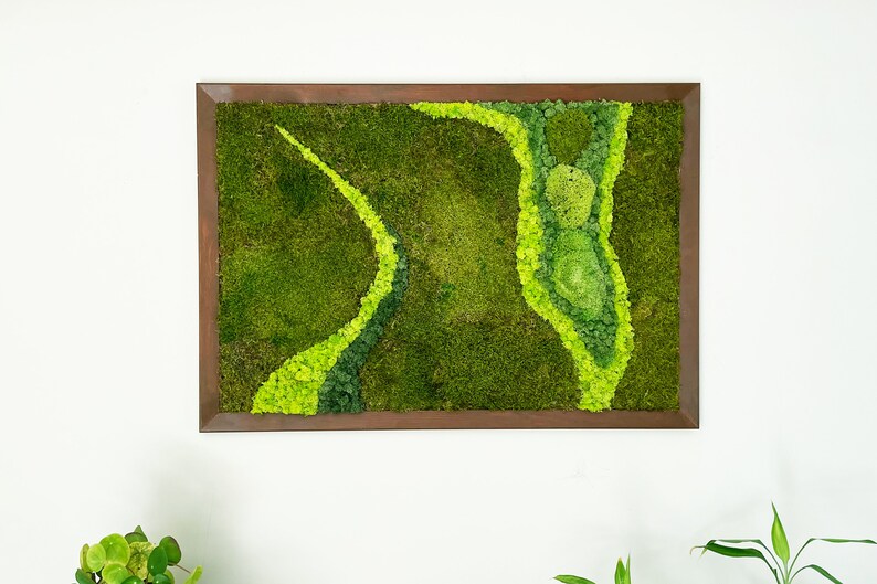 Moss Frame, Preserved Moss Wall Art, Moss Art, Moss Wall Decor, Moss
