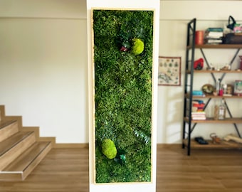 Preserved Moss Wall Art: Wooden Framed Real Plant Decor