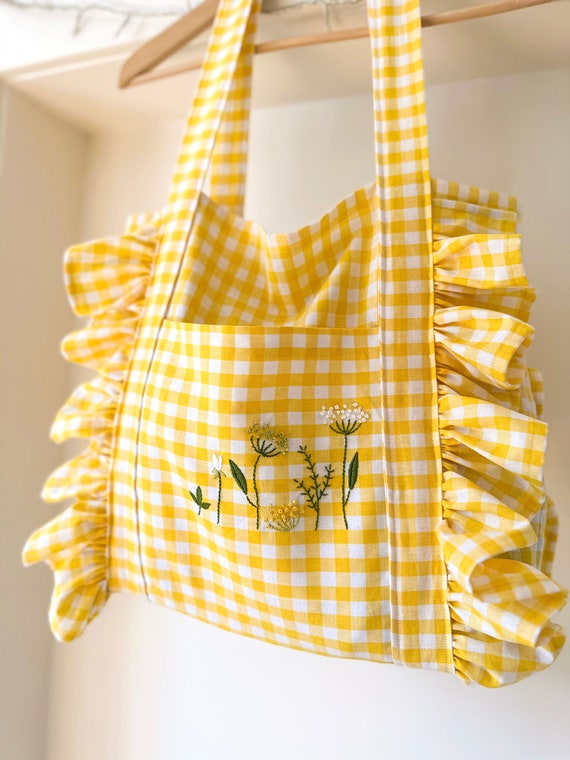 ★TOUT Y EST★ Micro Quilting Bag YELLOW K3343LBG16YLW Large Capacity Multi-pocket Tote Bag - Yellow – Stationery Pal