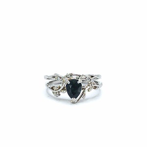 Arwen - Moss Agate Ring, Sterling Silver Engagement Promise Wedding for Women, Dainty, Halloween Present, Anniversary Gift