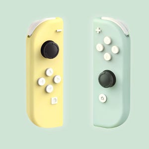 KOWA 2-DELARS Duo Ljusgrön Gul Färg Switch OLED Joy-Con Skal Set