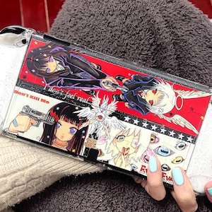 KOWA X EVIL'S PARTNER Switch Case | Gothic Tattoo Dark Black Demon Art White Angel Nintendo Gamer Setup