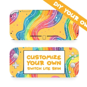 Personaliseer je eigen ontwerp Nintendo Switch Lite-skin || Aangepaste sticker voor Nintendo Switch Lite