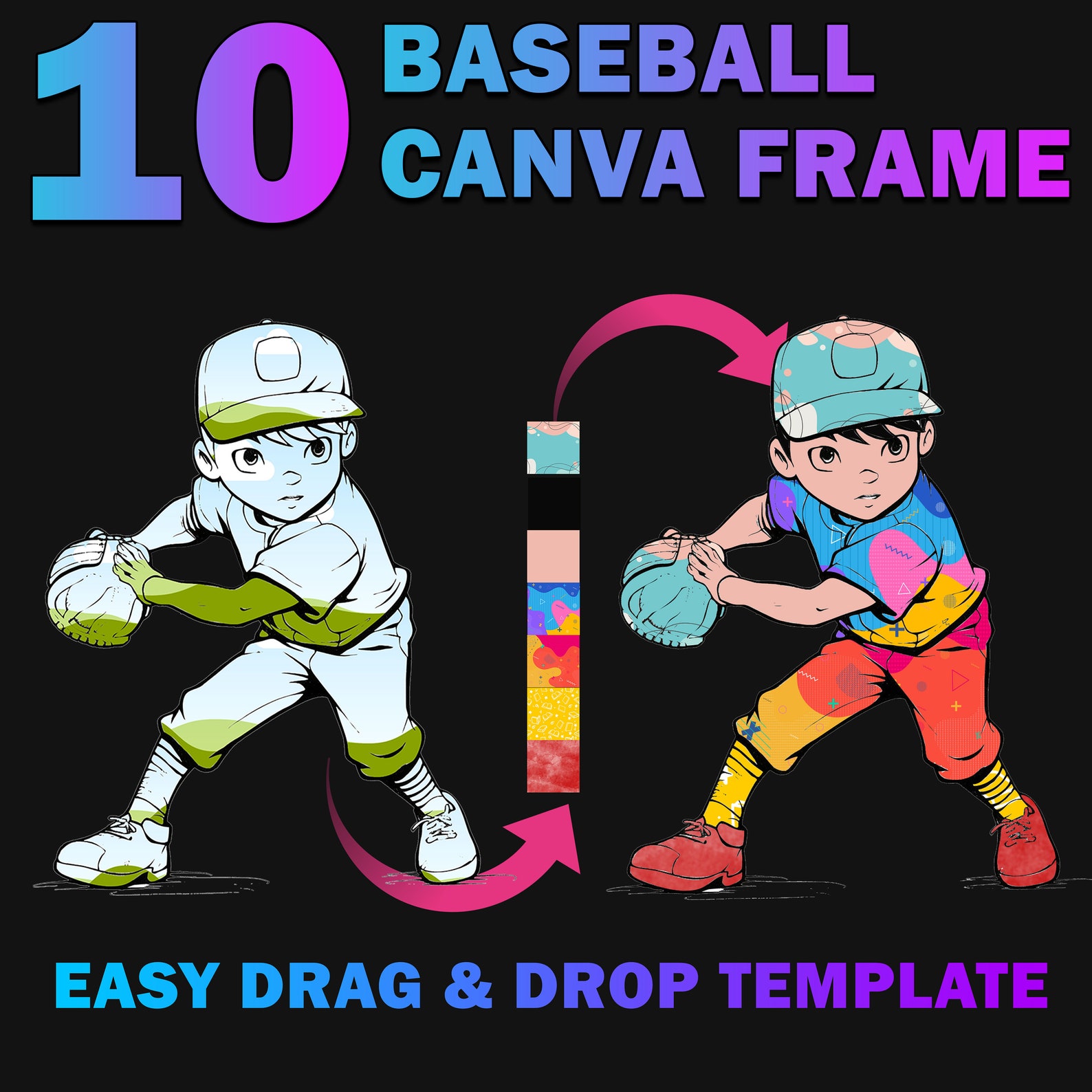 DIY Make Your Own Baseball Design in Canva, Easy Drag & Drop Baseball ...
