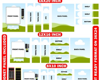 Canva Vending Machine Template | 8X10, 12x16 & 16x20 | Blank Template | Payment Panel PNG | Easter Vending Machine | Easter Vending Business