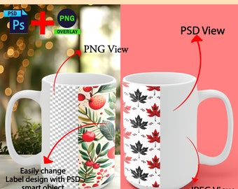 15oz Double mug Mockup