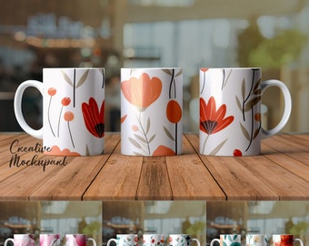 15oz Mug Full Wrap Mockup | | Full Wrap 15oz Cup Mockup | 15oz Coffee Mug Mockup | 3 Mug Mockup | PSD Template | Mug Overlay Mockup