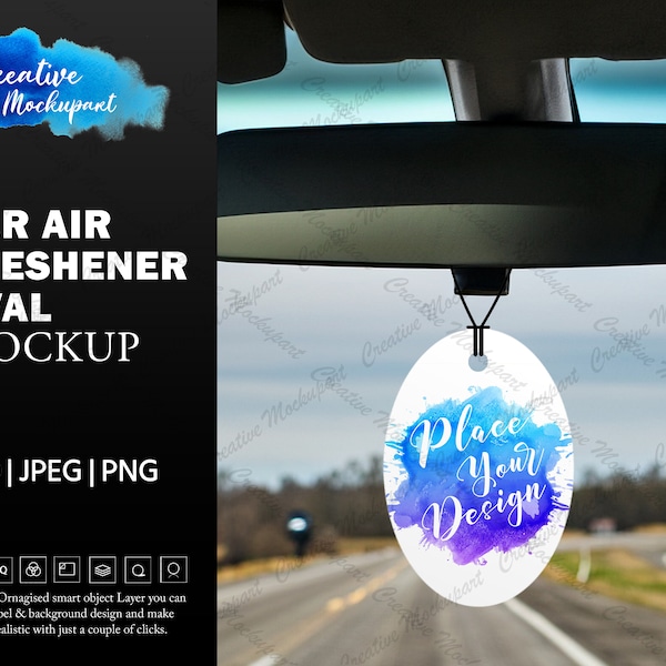 Car Air Freshener Mockup Etsy