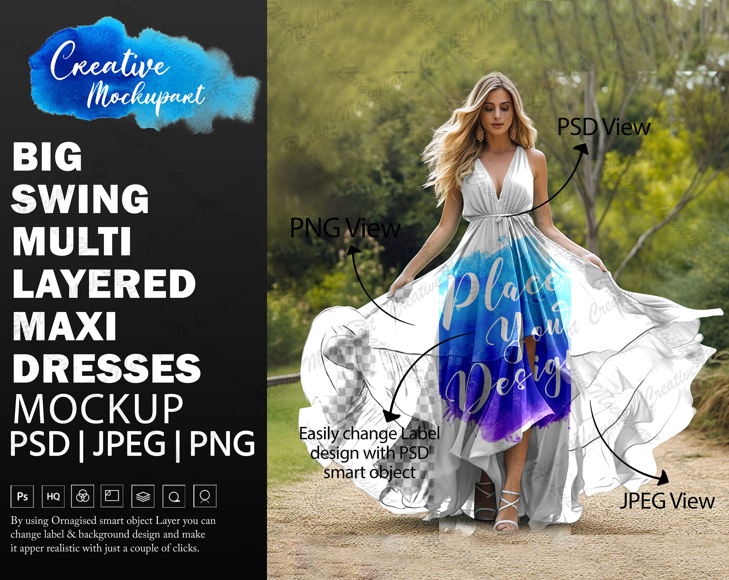 chinese dress ladies Miriam Long Maxi Party Dress with Ruffled Skirt Black / Large main image 1