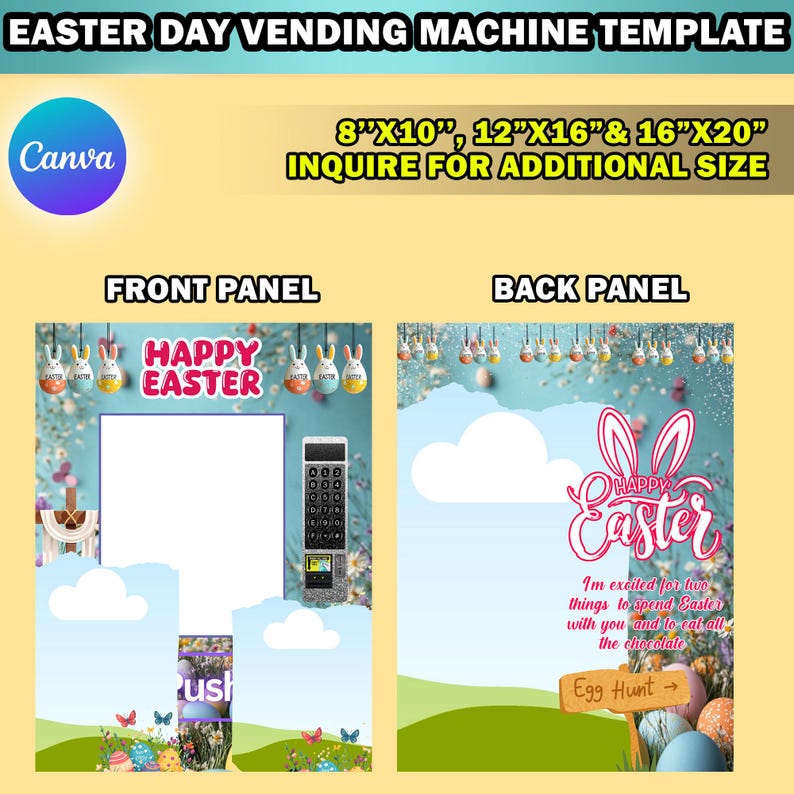 Editable Canva Easter Vending Machine Template, 2025 Senior DIY ...