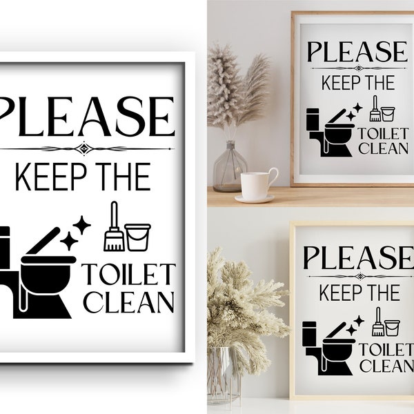 Bitte halten Sie die Toilette sauber