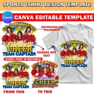 Game Day Cheer Leader T Shirt Template, Sports T Shirt Design, Photoshop Editable T Shirt Design Template Perfect for Sublimation, DTF or DT