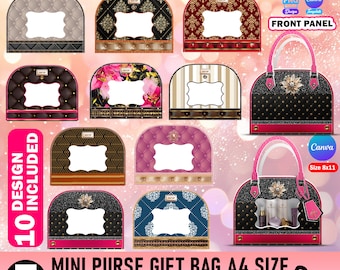 Pacchetto modello borsa borsa regalo moda, confezione regalo borsa di design fai-da-te, scatola regalo borsa di lusso borsa modificabile per occasioni speciali