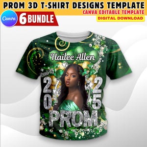 6x Viral Prom 3D Shirt Design Bundle, Prom T-shirt Design Canva ...