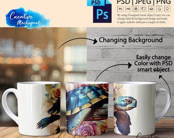 15oz Mug Full Wrap Mockup | 15oz Coffee Mug Canva Drag and Drop Mockup | 15oz Coffee Mug Mockup | 3 Mug Mockup | Mug Overlay Canva Mockup
