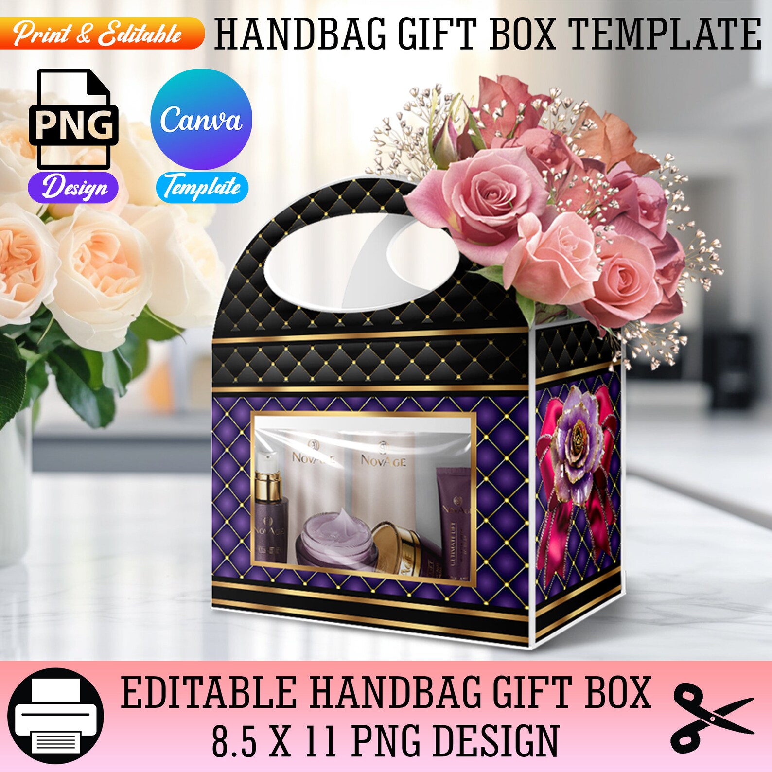 Canva Handbag Gift Box, Designer Handbag Gift Box, Luxury Handbag Gift ...