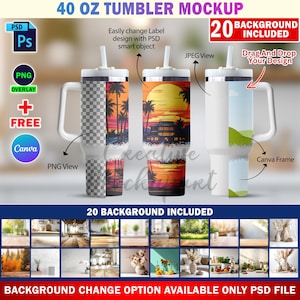 Distressed 40oz Tumbler Canva & PSD Template, Tumbler Sublimation Template, 40oz Tumbler Wrap Template, Insert Your Background And Design