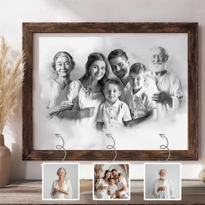 Add Deceased Loved Person To Photo, Custom Memorial Portrait Include Passed Away Loved One In Photo, Memorial & Remembrance Gift for Family