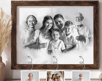 Add Deceased Loved Person To Photo, Custom Memorial Portrait Include Passed Away Loved One In Photo, Memorial & Remembrance Gift for Family