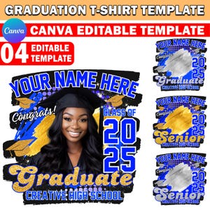 Graduation, Senior T Shirt Design, Canva Editable, 2024 Graduation Family T Shirt Design Template, T Shirt Sublimation, DTF or DTG File