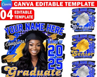 Graduation, Senior T Shirt Design, Canva Editable, 2024 Graduation Family T Shirt Design Template, T Shirt Sublimation, DTF or DTG File