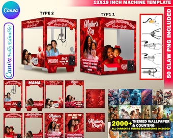Claw Vending Machine Template for Canva + Free 3D Coin Collector Box ...