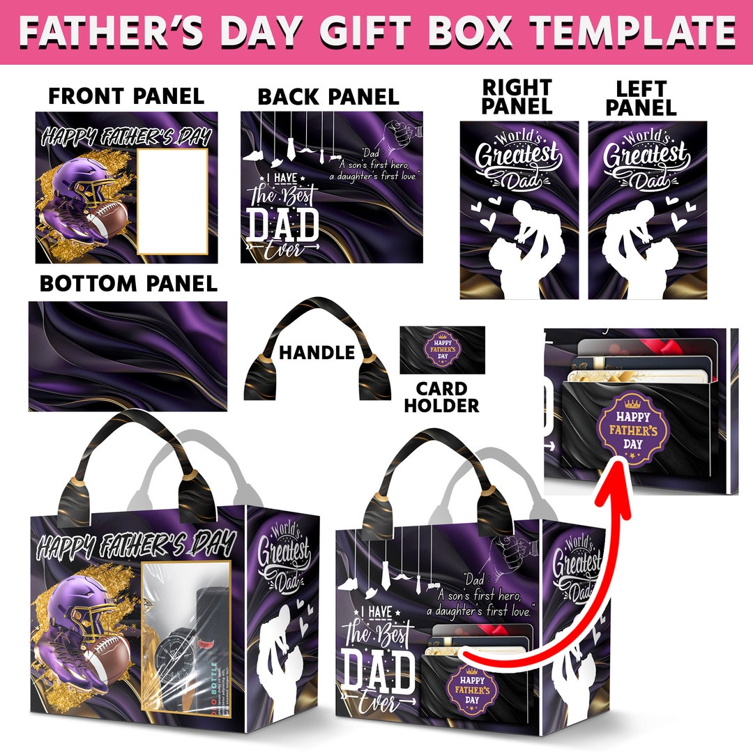 Football Gift Box Template, Designer Handbag With Gift Card Holder ...