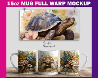 15oz Mug Full Wrap Mockup | 15oz Coffee Mug Canva Drag and Drop Mockup | 15oz Coffee Mug Template | 3 Mug Mockup | Mug Overlay Canva Mockup