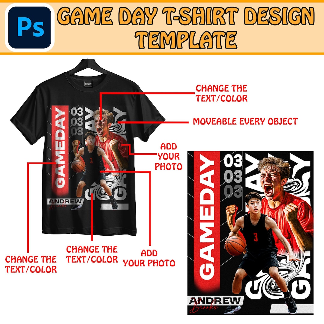 Custom Game Day T-Shirt- Front and Back