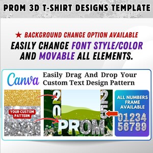 6x Viral Prom 3D Shirt Design Bundle, Prom T-shirt Design Canva ...