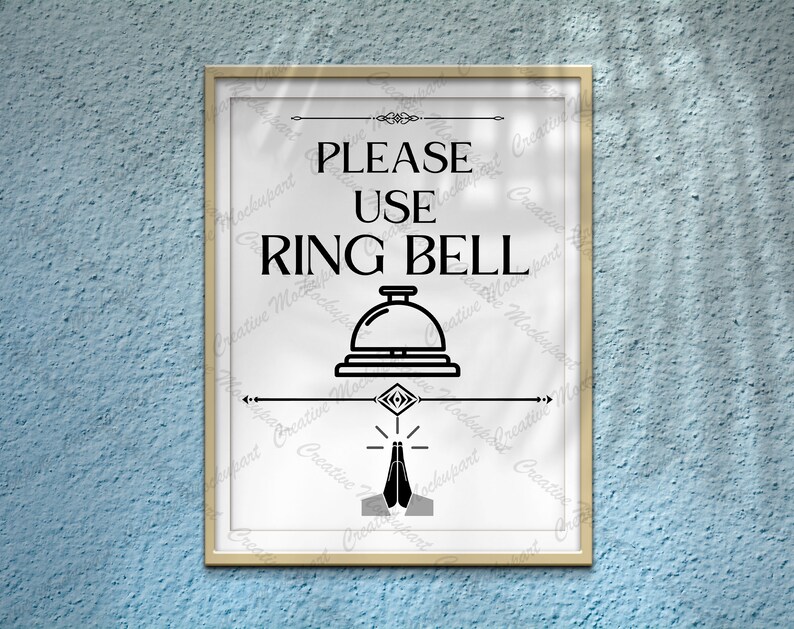 Please Ring Bell Sign Door Sign Printable Pack Ring Bell for - Etsy