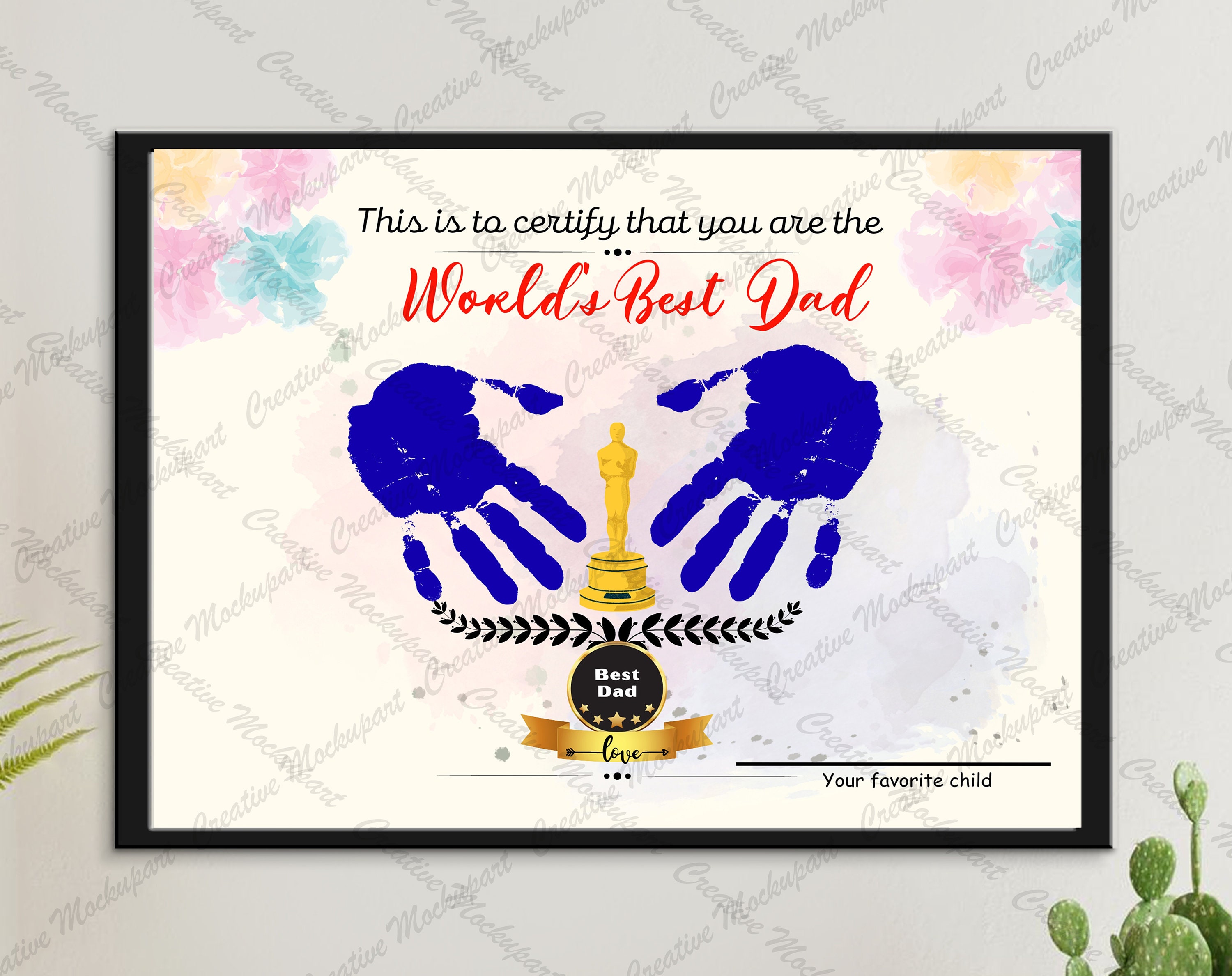 DIY Father's Day Handprint Craft Bundle, Fathers Day Art, Fathers Day ...