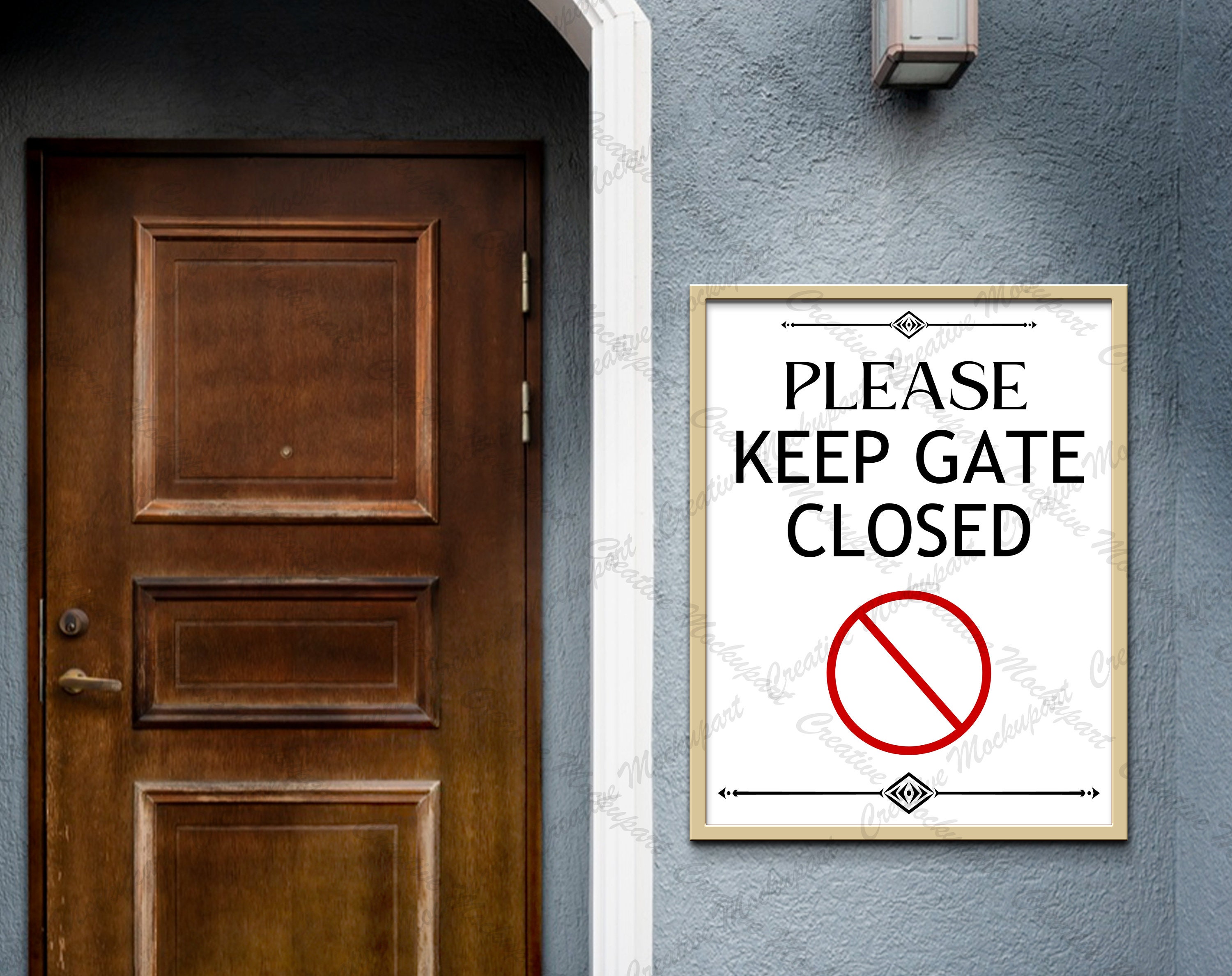 Trinx Keep Gate Closed Dogs In Yard Metal Sign - Canada