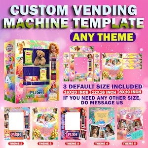 Canva Custom Vending Machine Design| 8X10, 12x16 & 16x20 | DIY Vending Machine, Any Theme Any, Any Topic, Any Color, Any Season