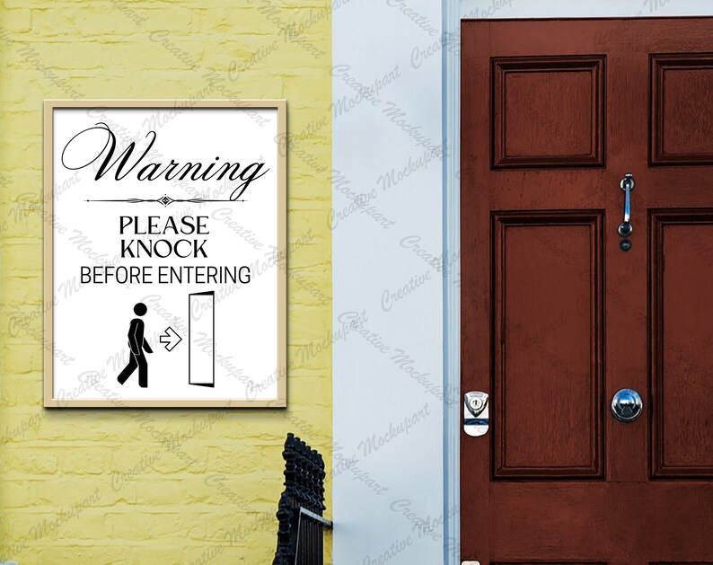 Please Knock Before Entering Sign Printable Pack, Welcome Please Wait ...