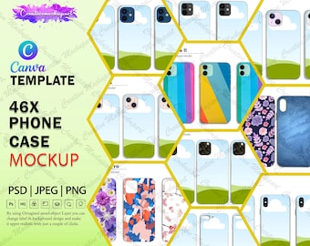 Phone Case Canva Frame Mockup, DYE Sublimation Phone Case Canva Template, Phone Mockup, Sublimation Phone Case Mockup, Phone Case Mockup