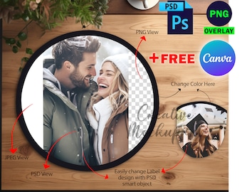 Faltbarer Dye Sublimations-Fan mit Beutel-Mockup, Graduation Flying Discs Fan Mockup, Insert Design & Hintergrund über Photoshop PSD Canva Frame