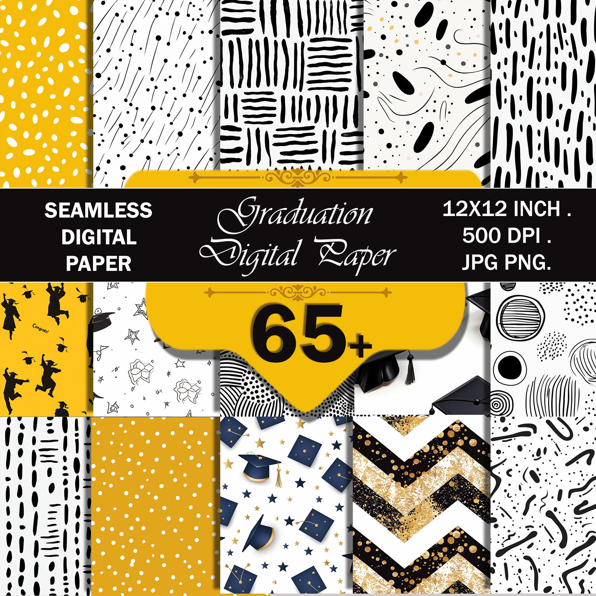 65+ Graduation Digital Paper Mega Bundle | Class of 2026 Seamless ...