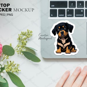 8 Laptop Sticker Mockup Bundle | | MacBook Sticker Mockup, Editable Photoshop sticker mockup, Closed laptop Adhesive sticker mockup PSD PNG