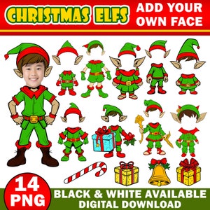 14 Christmas Add Your Own Photo Picture PNG Special Elf Bundle, PNG Elves Boy & Girl DIY Photo Clipart, Sublimation Christmas Bulletin Board