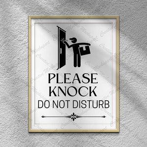 Please Knock Before Entering Sign Printable Pack, Welcome Please Wait ...