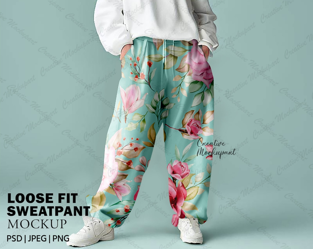 Oversized High Waist Sweatpants Mockup - Free Download Images High Quality  PNG, JPG - 97745